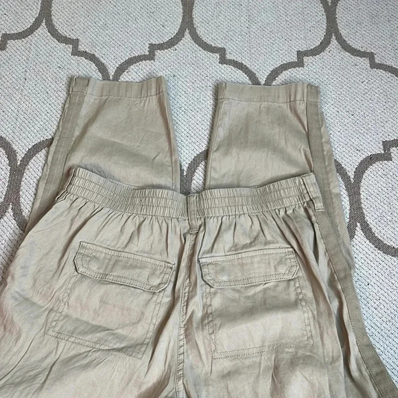 🤍Chico’s Casual linen blend Embellished Utility Crop Pants, XS/2 - Picture 5 of 17